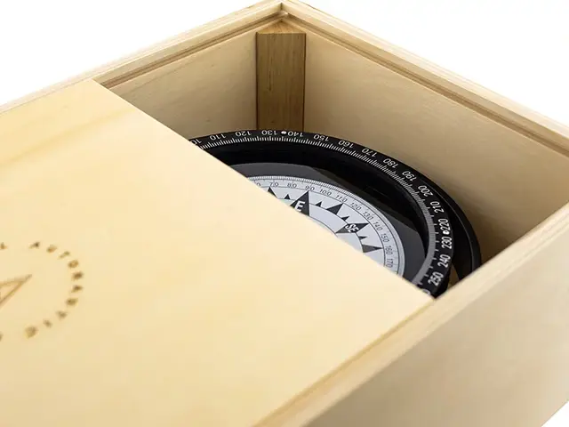 C20 reservekompass, lev. i trekasse 125 mm. Leveres i lagringskasse av tre. 
