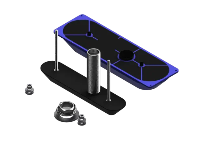 StructureScan® 3D Single Stainless Steel Thru-Hull Transducer, Cable 7.6m 