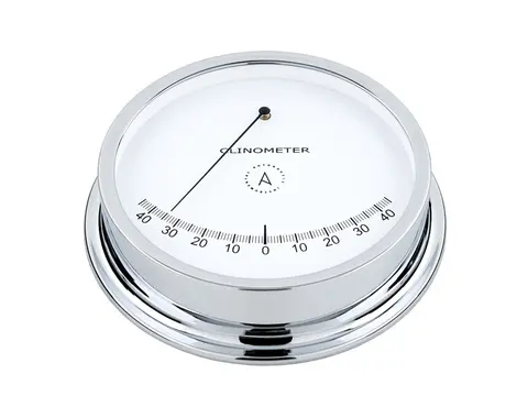 CL175C nautisk klinometer, chrome 175mm. Måler skipets krengning.