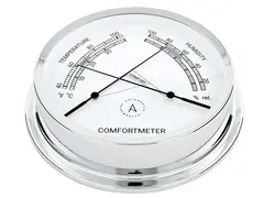 TH75C nautisk komfortmeter, chrome 175mm. Temperatur og hygrometer