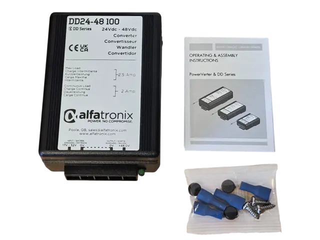 DD24-48 100 spenningsomformer (DC-DC) 17-32Vdc inn 48Vdc ut, 100W 