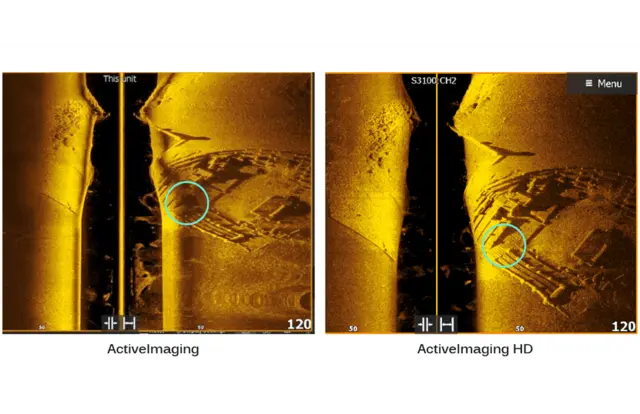 ActiveImaging™ HD 3-in-1 hekksvinger CHIRP, SideScan™ og DownScan (HD) 