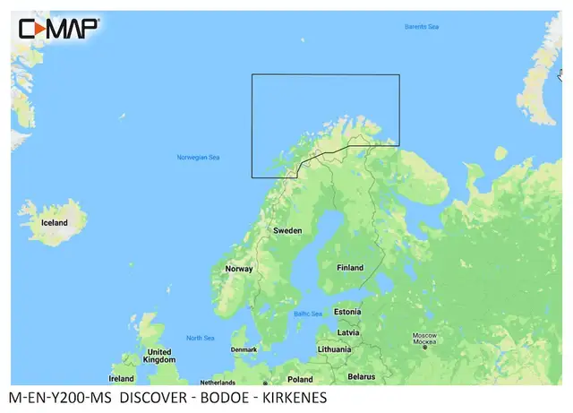 DISCOVER Kart - Bodø - Kirkenes Simrad NSS/GO/Cruise, B&G Zeus/Vulcan 