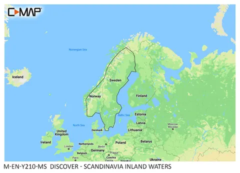 DISCOVER Kart -Scandinavia Inland Waters Simrad NSS/GO/Cruise, B&amp;G Zeus/Vulcan