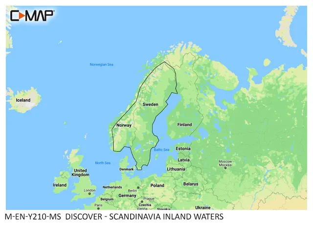 DISCOVER Kart -Scandinavia Inland Waters Simrad NSS/GO/Cruise, B&G Zeus/Vulcan 