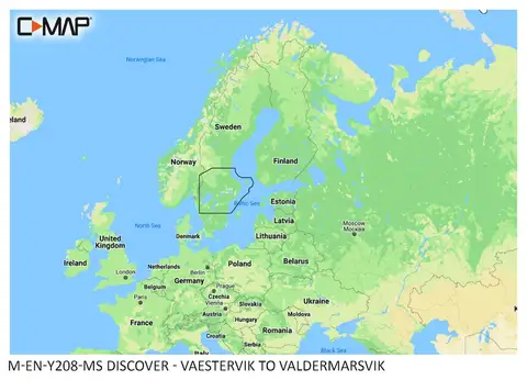DISCOVER Kart -V&#228;stervik - Valdermarsvik Simrad NSS/GO/Cruise, B&amp;G Zeus/Vulcan