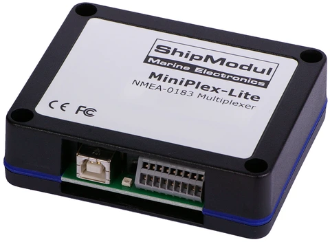 MiniPlex-Lite multiplekser 3x NMEA 0183/RS422 inn / 1x NMEA 0183 ut