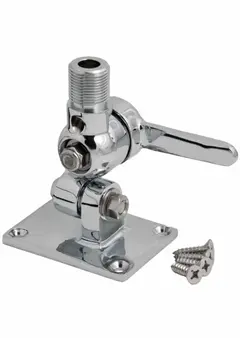 N285F dekksfeste, fireveis Chrome brass. Robust.