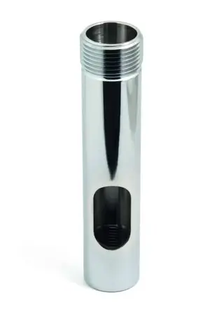 N280-03F overgang - krommet messing 1" 14TPI hun til ISO 228/1-G1 han m/hull