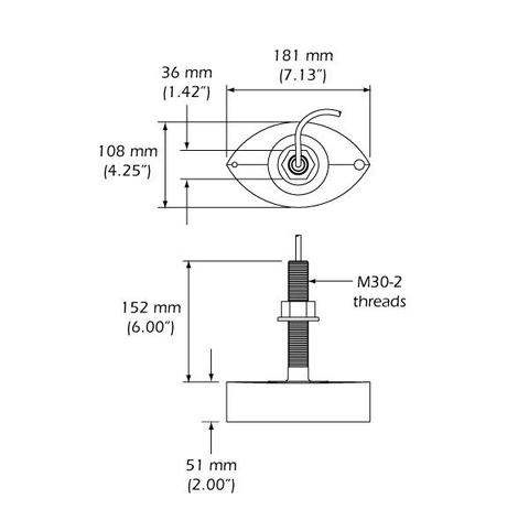 B258 svinger (1 kW, Xsonic 9-pin plugg) Leveres m. fairingblokk 