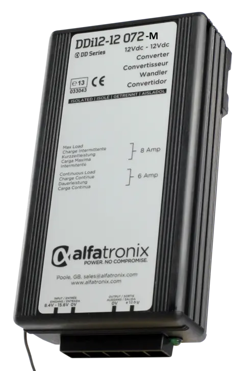 DDi12-12 072-M spenningsomformer (DC-DC) Spes. utgave med 12.0V (+/-5%)