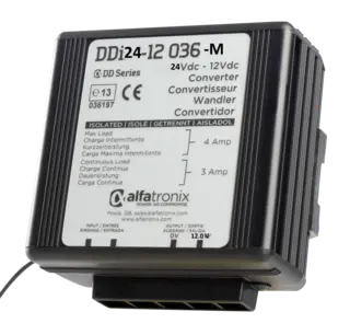 DDI24-12 036-M spenningsomformer (DC-DC) Spes. utgave med 12.0V (+/-5%)