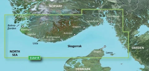 Navionics+ Oslo, Skagerak, Haugesund HXEU041R. Micro-SD kartbrikke & -adaptor 