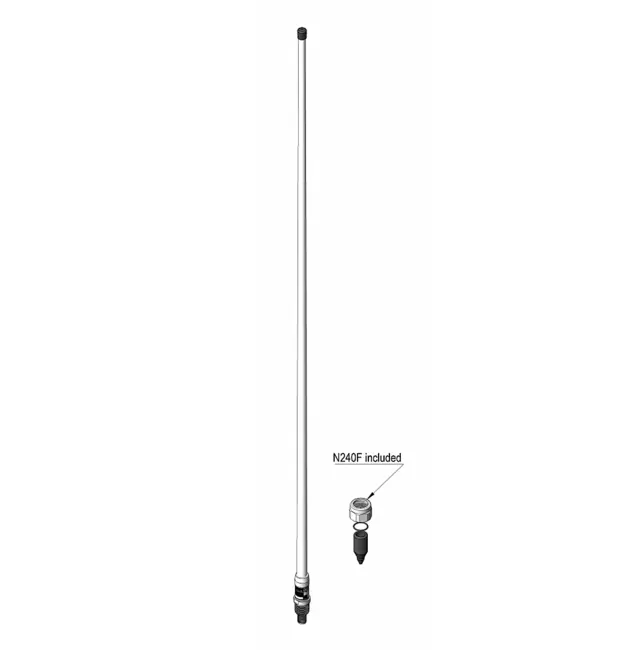 CX4 VHF antenne - hvit glassfiber 1,26m. 146-162.5 MHz, uten kabel 