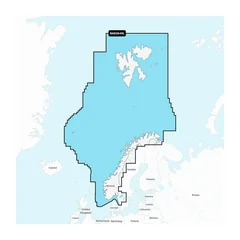 kart NAEU649L Norge m/Svalbard